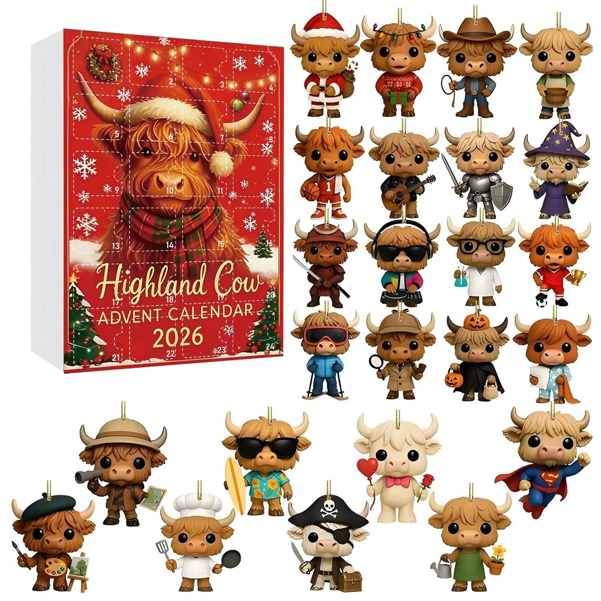 Calendario de Adviento con Figuras Sorpresa